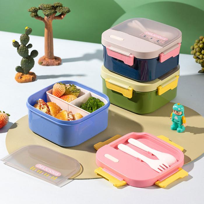 飯盒1250ml(帶餐具+獨立分盒）