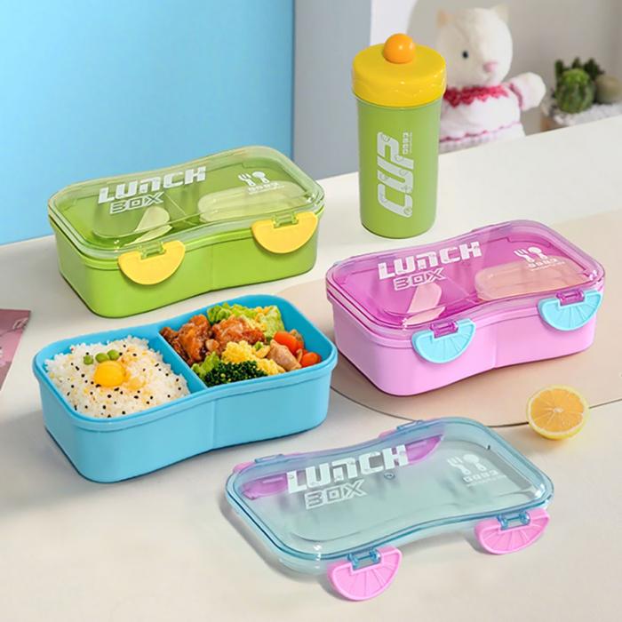 跑車平蓋套裝飯盒(飯盒800ML水杯400ML)